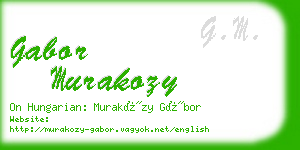 gabor murakozy business card